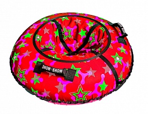 Санки надувные Тюбинг Snow Star Red + автокамера, диаметр 105 см. (RT, 7305rt)